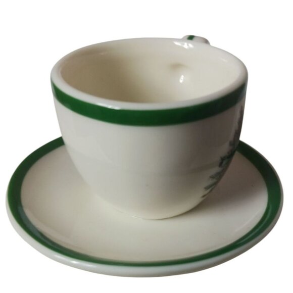 Spode Christmas Tree Miniature Cup & Saucer Ornament Holiday Decor Gift Boxed - Picture 8 of 8